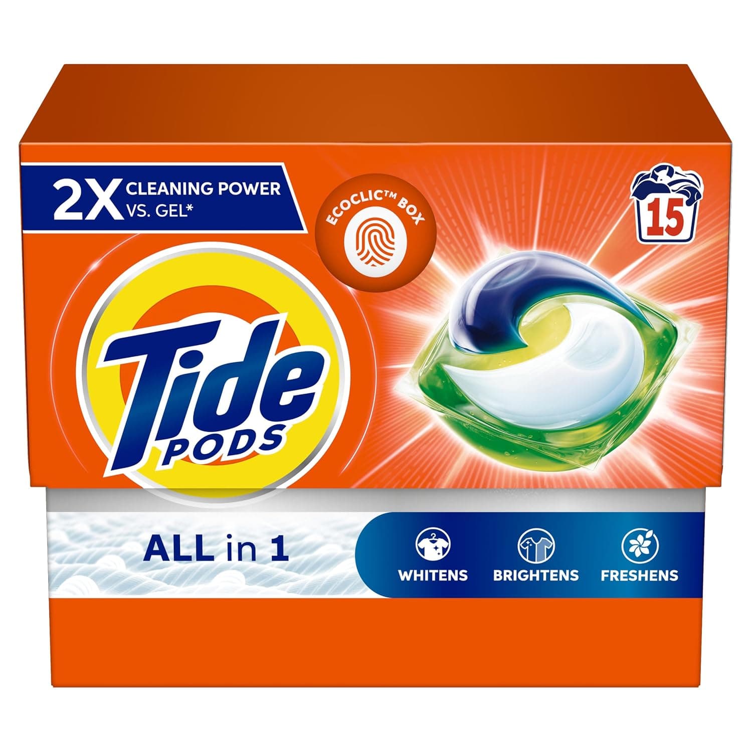 Tide Original All-in-1 Pods, 15 Count Laundry Detergent Pods