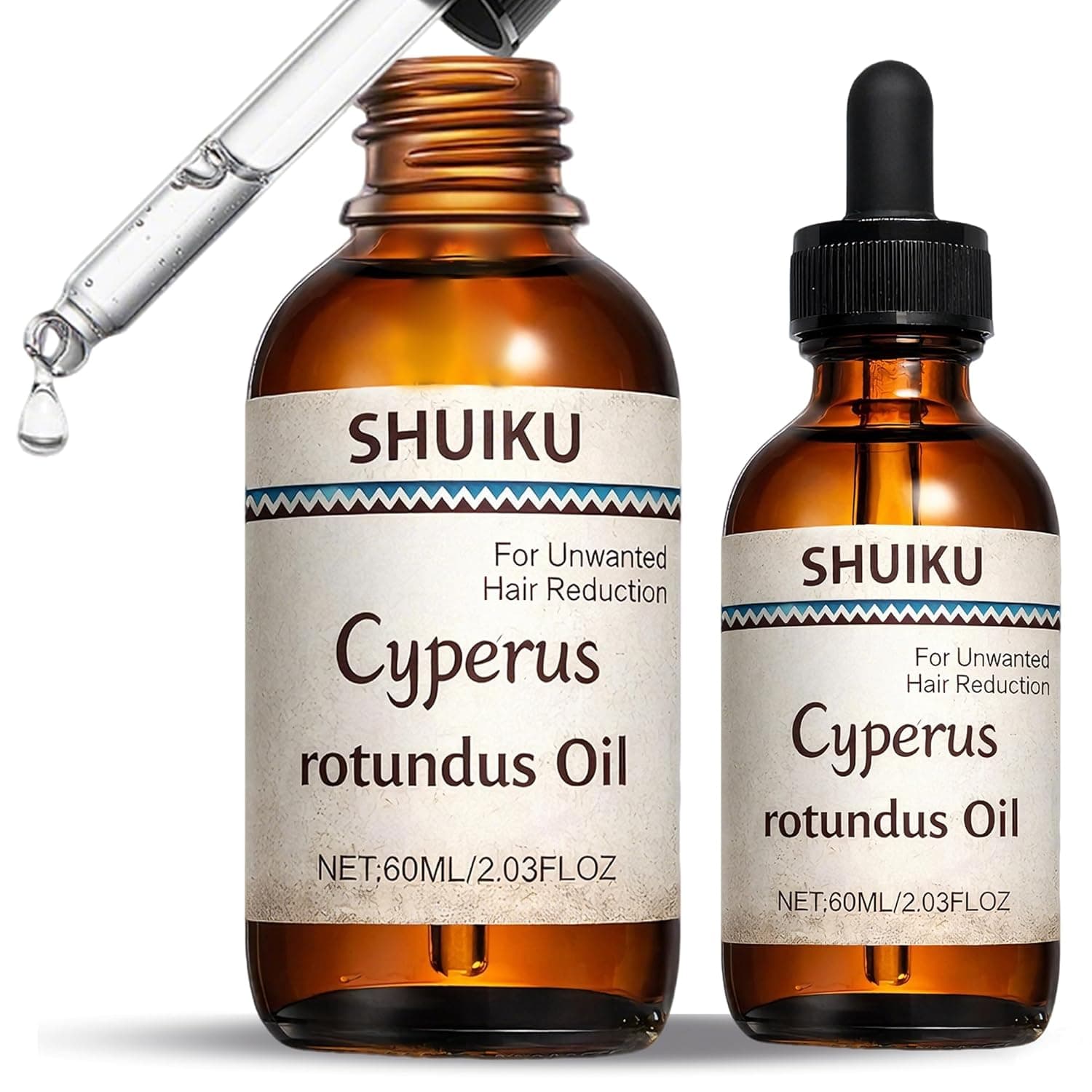 Cyperus Rotundus Oil, Cyperus Oil, 100% Pure Natural Oil to Reduce Body Hair Growth (2 PACKS)