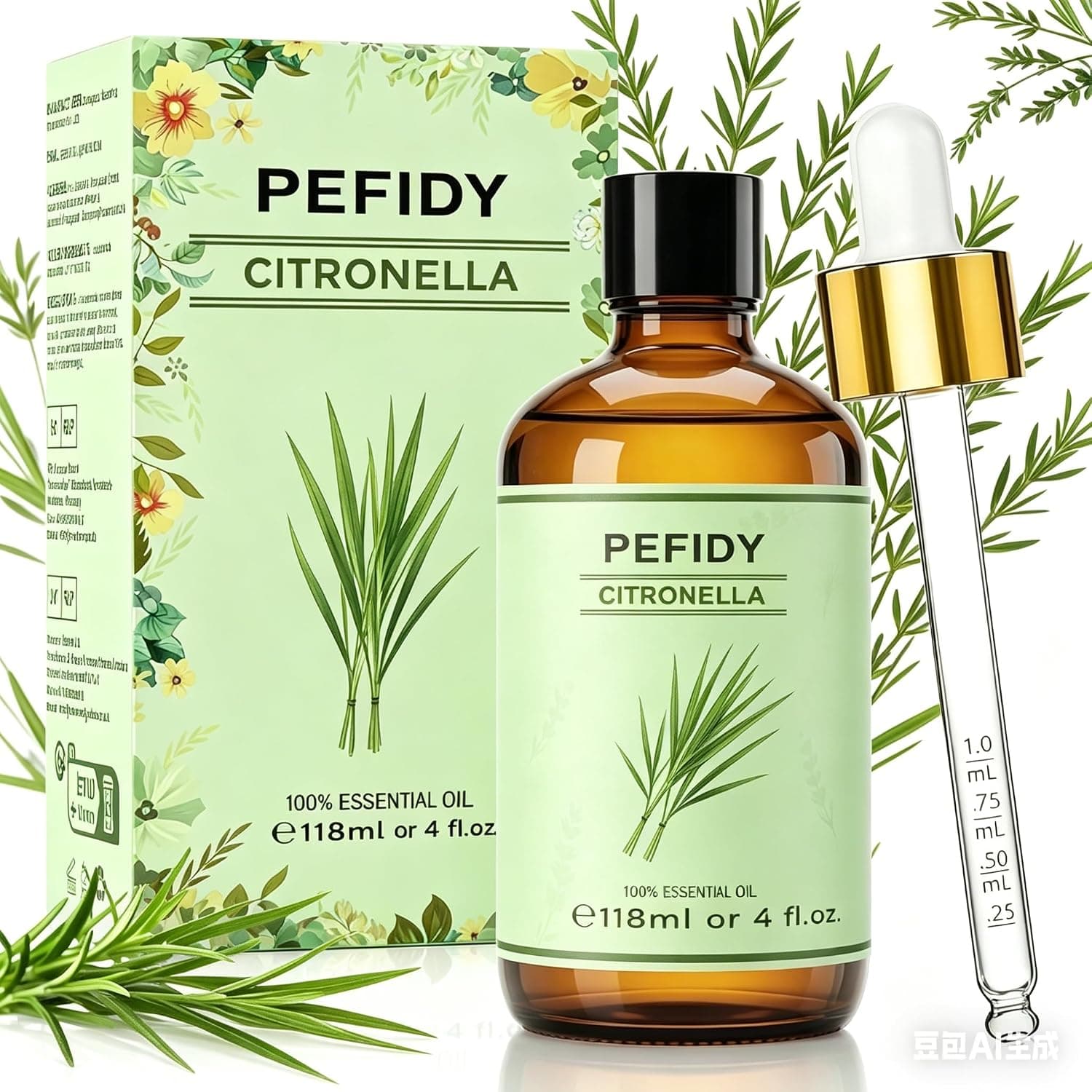 Citronella Oil 118ML, Essential Oil for Diffuser & Aromatherapy, Natural Fragrance for Humidifier, Sauna, Massage, Home Fragrance, Home Spa Aroma Oil