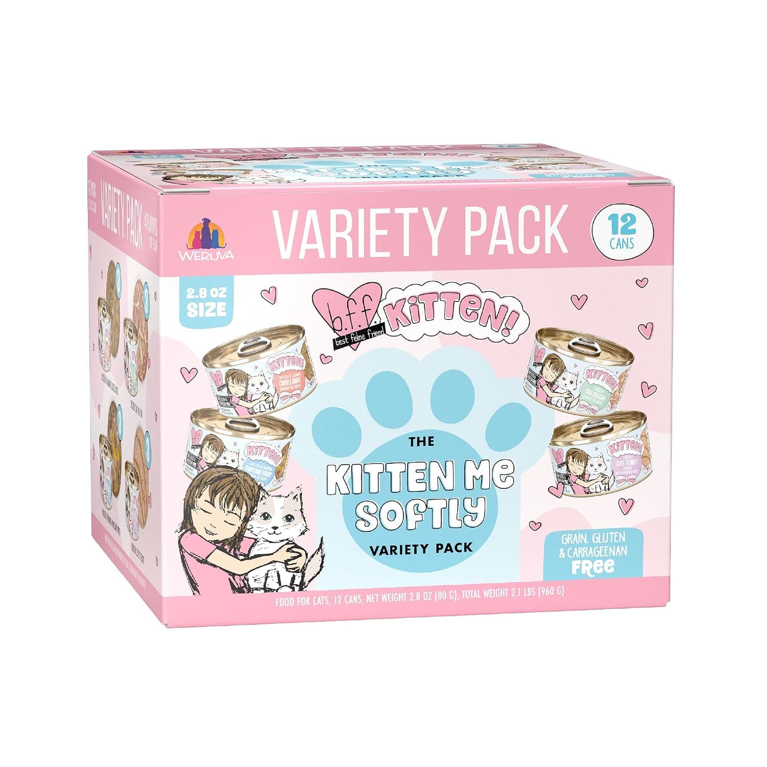 B.F.F. Kitten The Kitten Me Softly Variety Pack, 2.8oz Can, Pack of 12