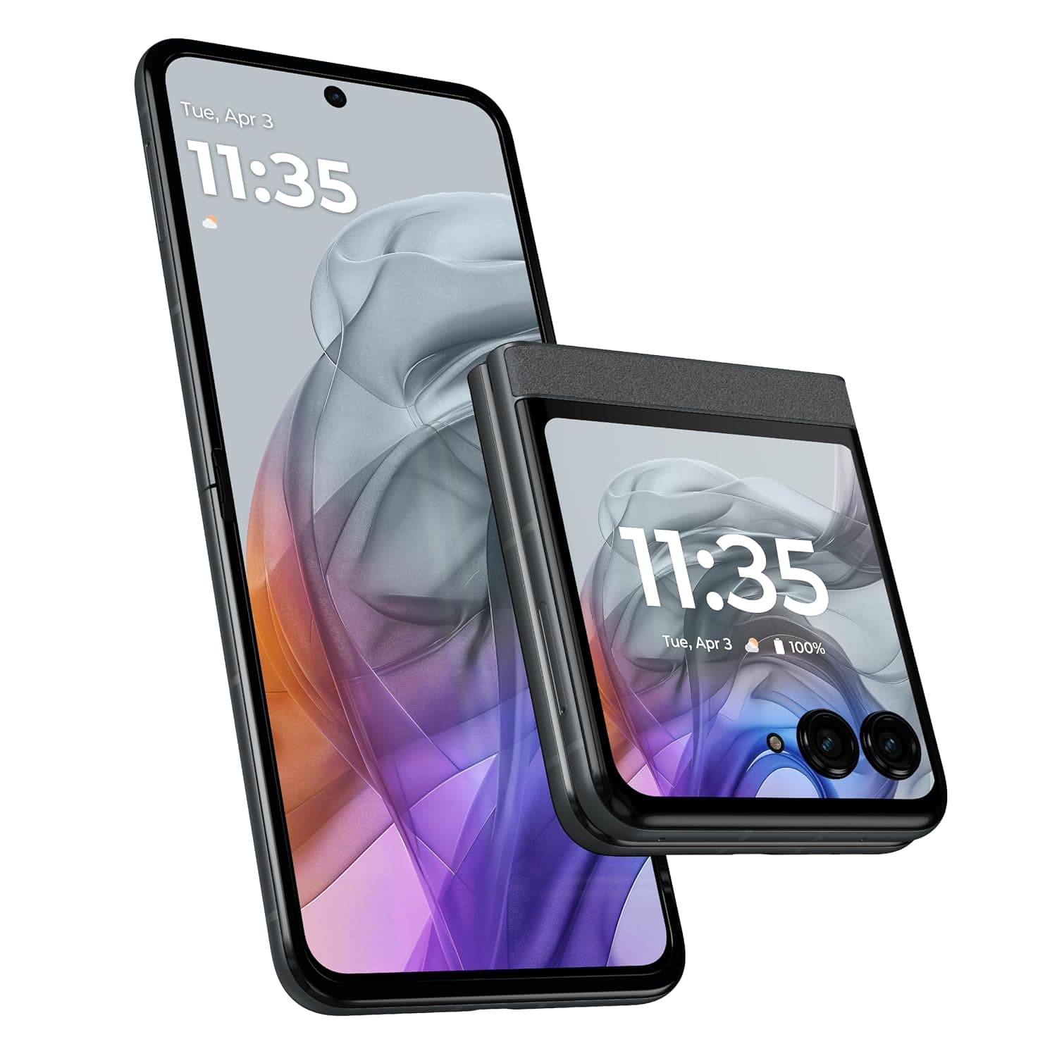MOTOROLA Razr 50 5G, 8GB+8GB RAM, 256 GB ROM, MediaTek Dimensity 7300X, 6.9 + 3.6" pOLED Display, Android 14, Koala Grey