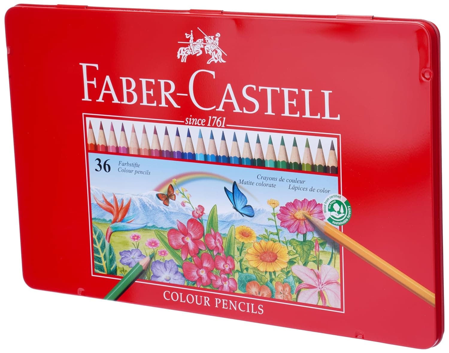 Faber Castell Classic 36 Cls Flat Tin Case