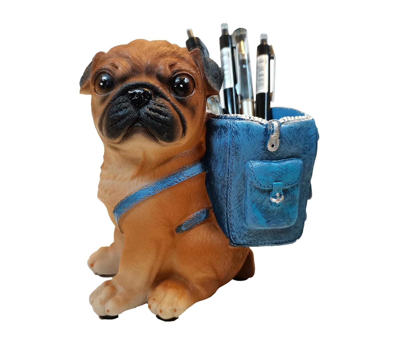 NALACAL Cute Dog Pen Holder for Desk, Creative Pen and Pencil Cup Desktop Pen Organizer Unique Dog Pencil Holder Dog Motif Pen Cup Novelty Desk Accessory Pen Cup for Home Office School Gift
