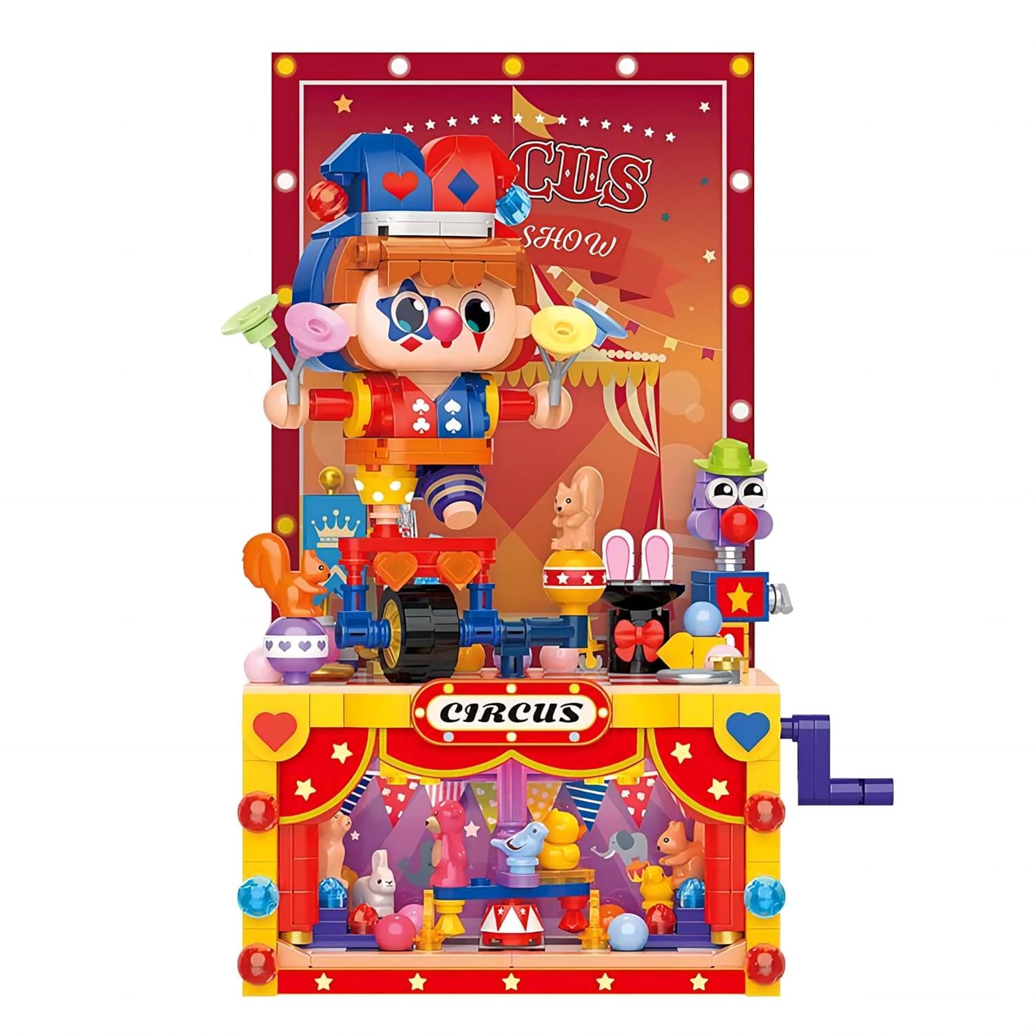 Circus Clown Construction Kit, 717 Pieces with Original Scene Music, Gifts for Adults and Children.(Clown 21326)
