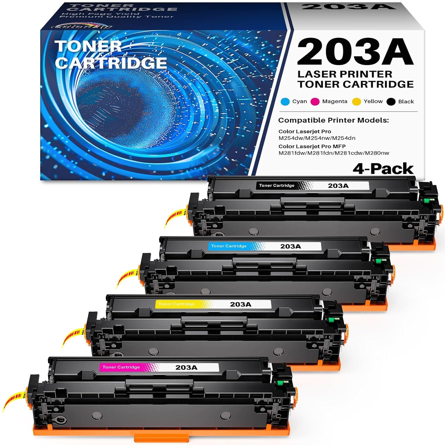 colorfly 203A CF540A Toner Cartridge Compatible for HP 203A 203X