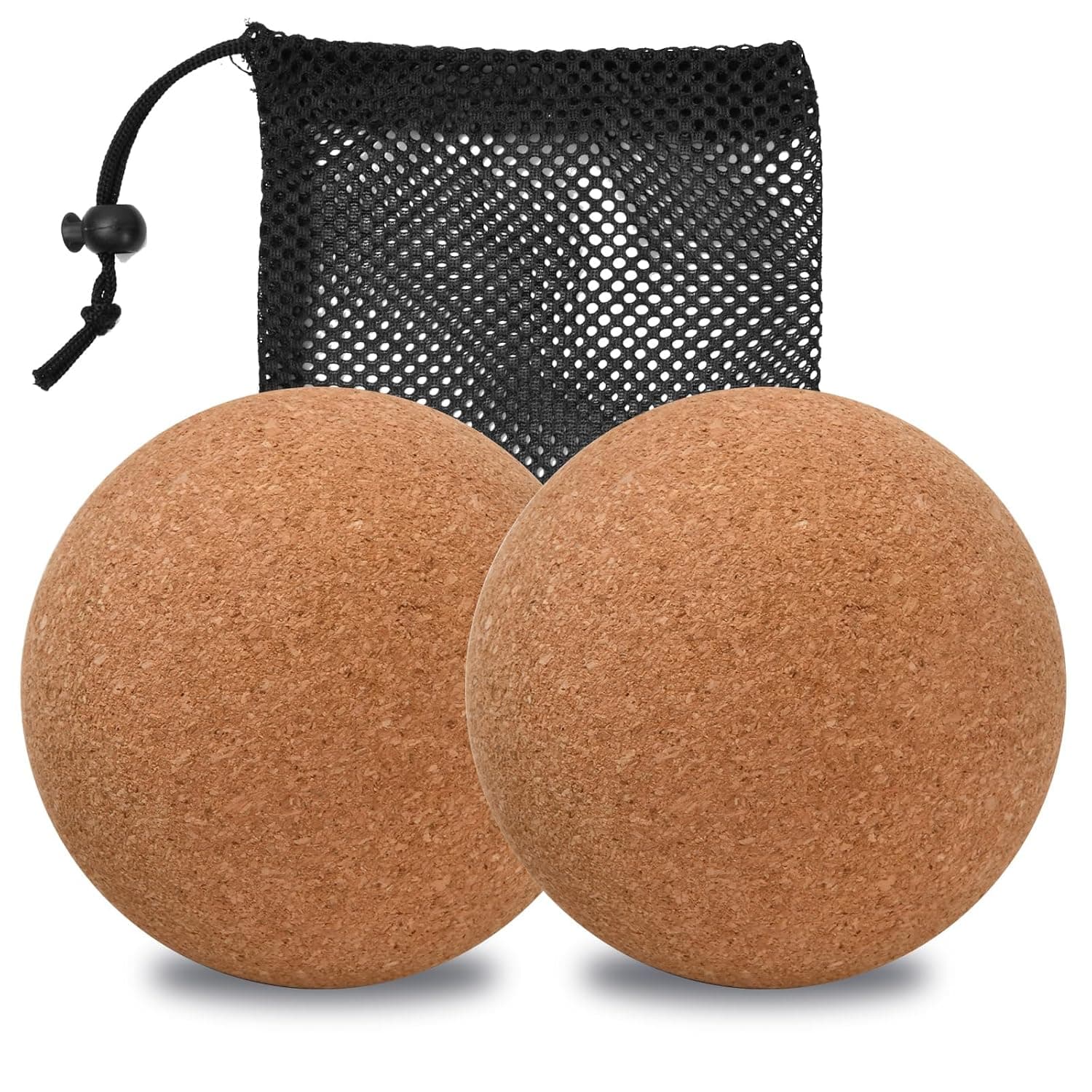 6 cm fascia ball cork massage ball set of 2 fitness massage balls trigger point release ball yoga fascia ball therapy ball for myofascial relaxation trigger point therapy muscle knot