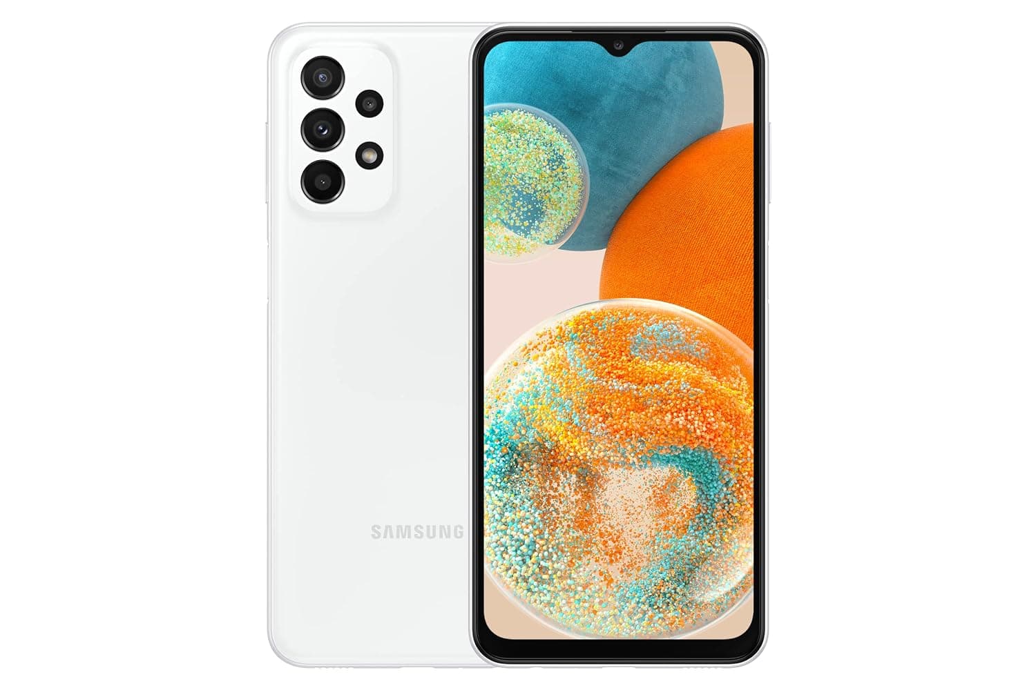SAMSUNG Galaxy A23 5G Android Smartphone, 128 GB, 4 GB RAM, Dual Sim Mobile Phone, White (KSA Version)