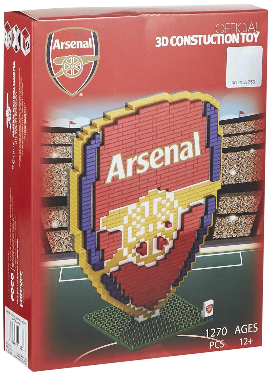 Arsenal Football Club Crest BRXLZ Building Set 3D Construction Toy