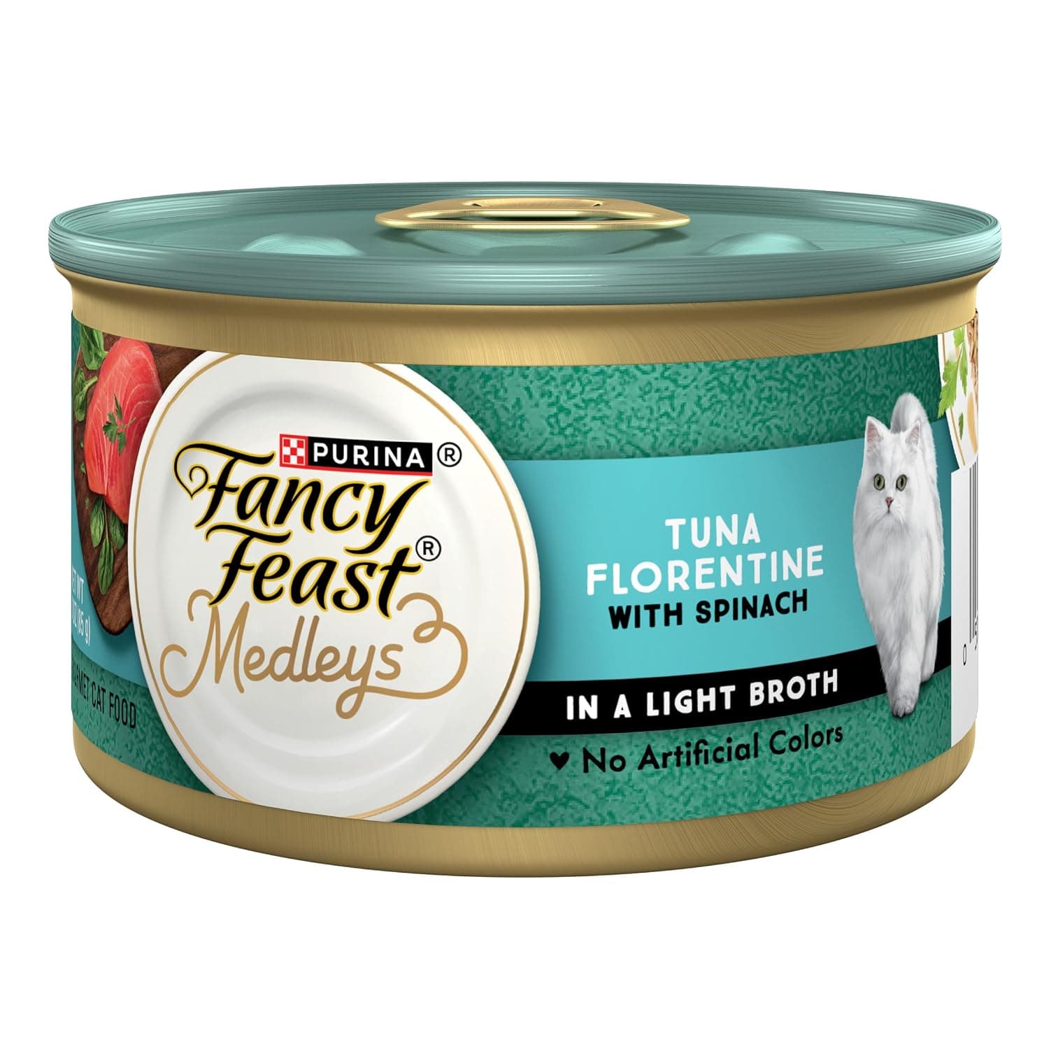 Purina Fancy Feast Wet Cat Food, Medleys Tuna Florentine With Garden Greens in a Delicate Sauce, 3 Oz (Pack of 24)