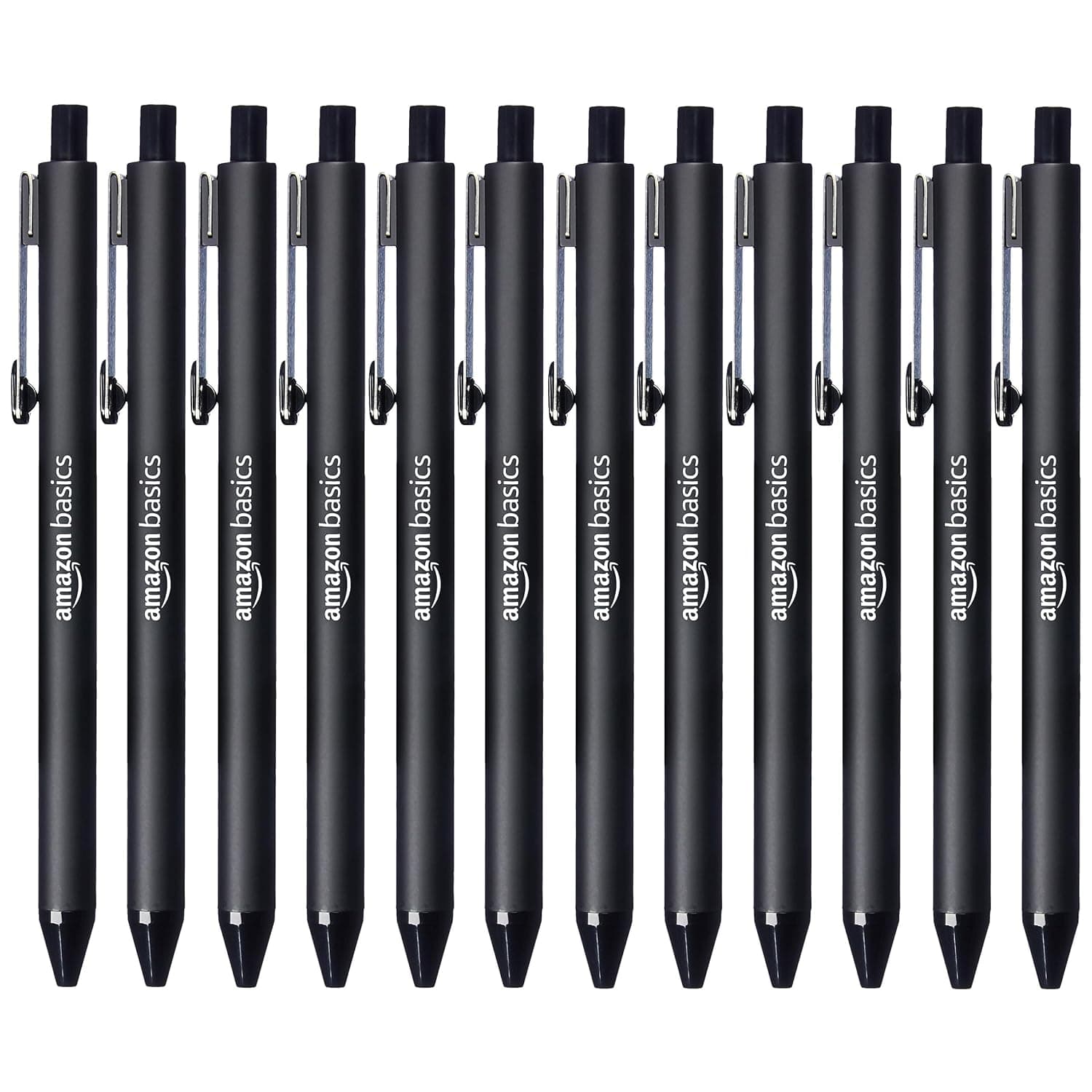AmazonBasics Retractable Ballpoint Pen - Black - 12-Pack