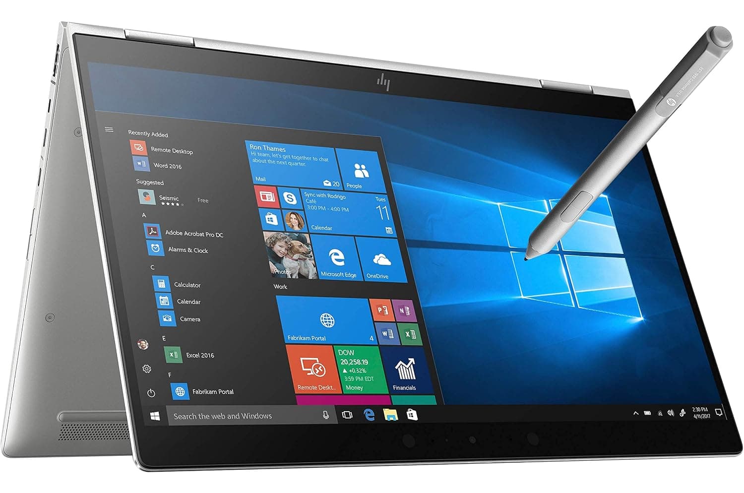 HP Elitebook x360 1030 G4 13.3-Inch 2-in-1 Convertible HD Laptop (4.6GHz Intel i7 Processor, 512GB SSD, 16GB RAM, NFC, IR Cam, IPS Display) Windows 10