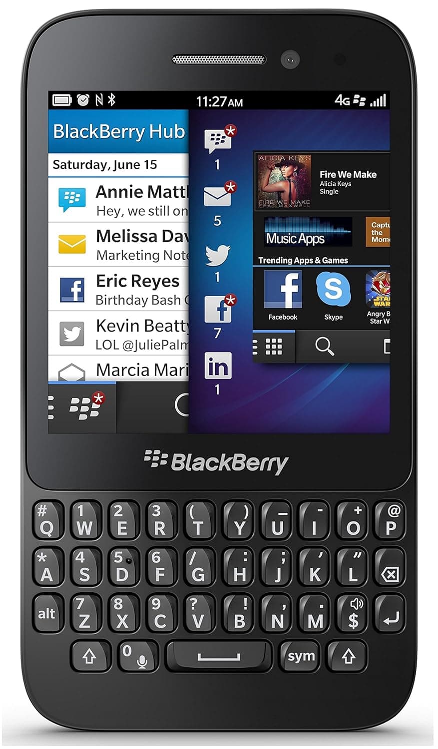 BlackBerry Q5 Sqr100 3 8Gb Unlocked Gsm Dual Core Os 10.2 Cell Phone Black