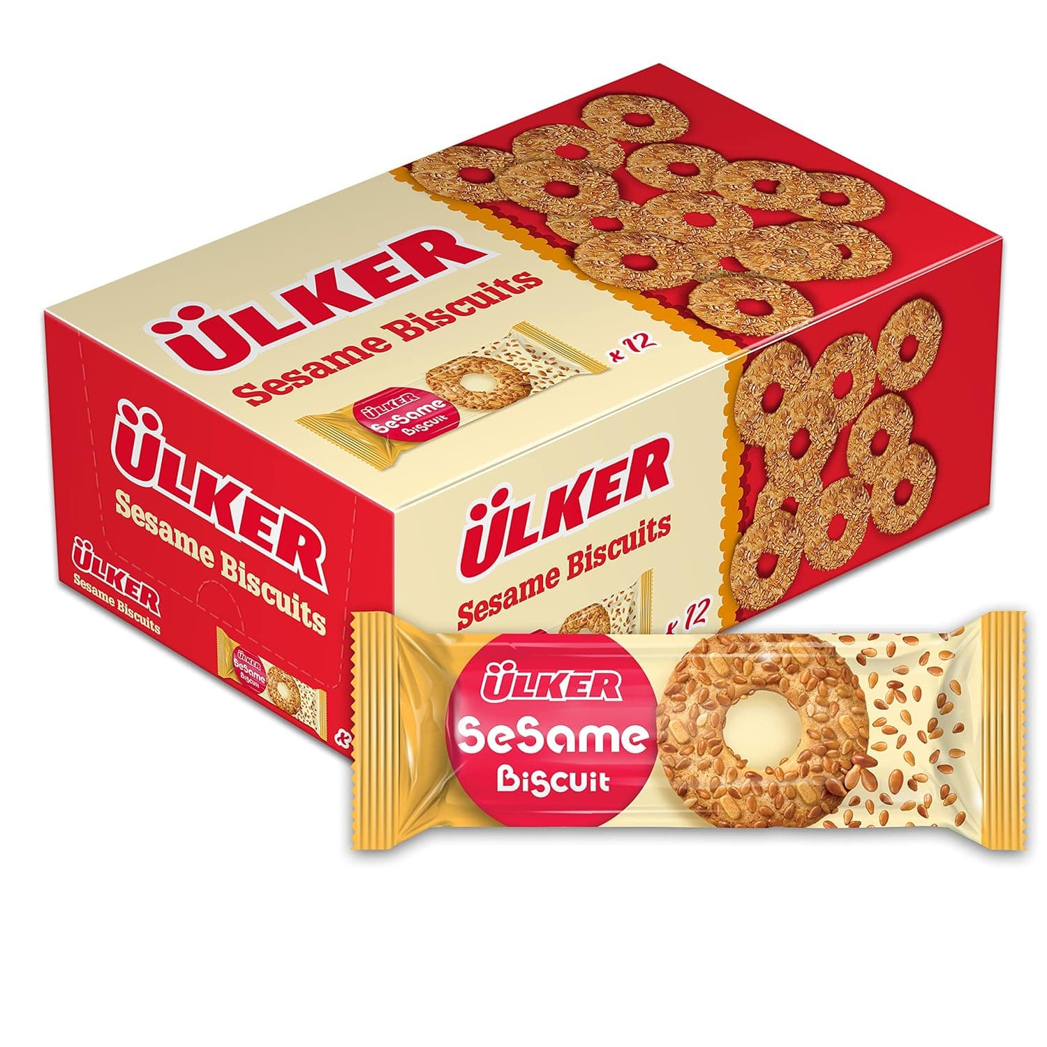 Ulker Sesame Biscuits, 12 X 58Gm, Pack Of 1
