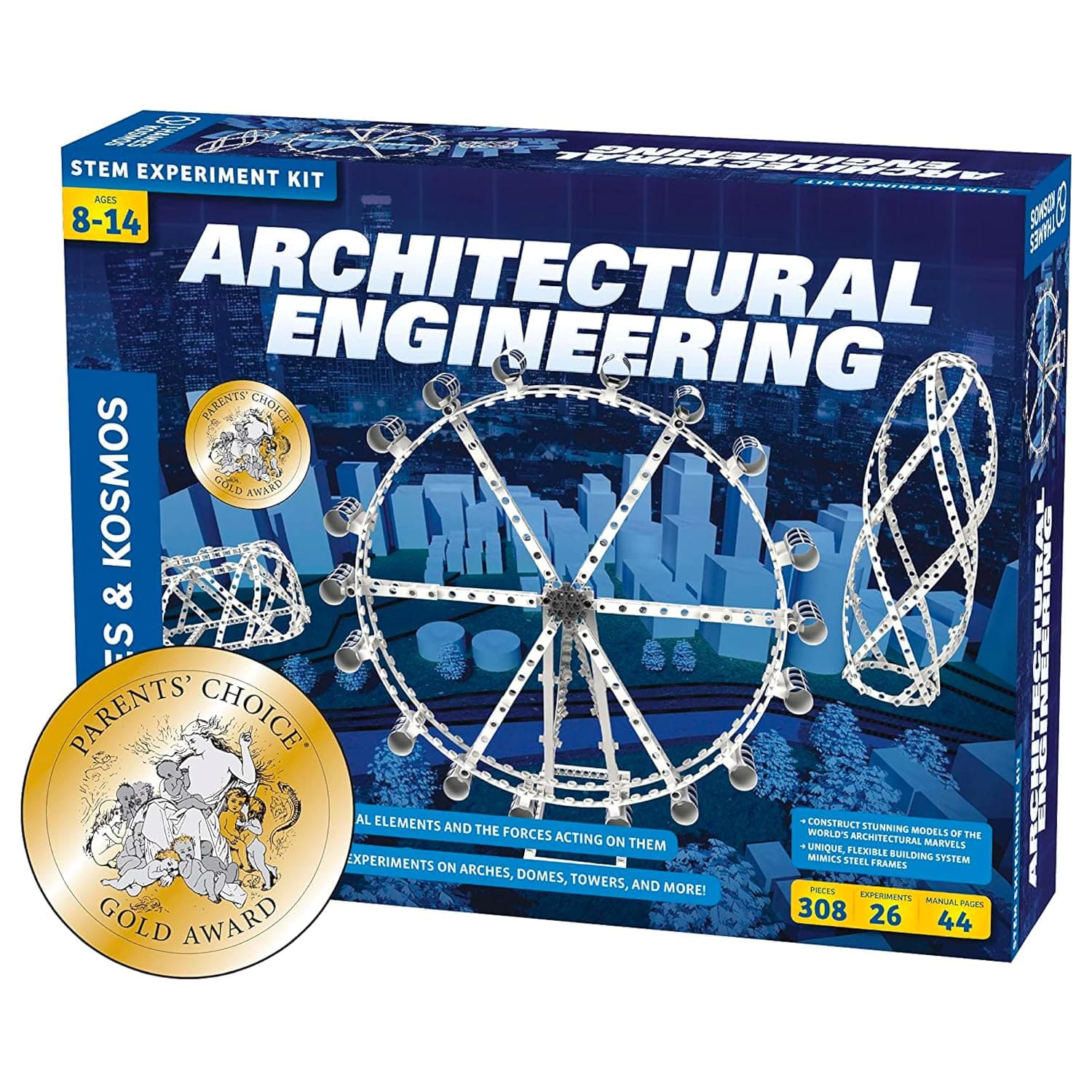 Thames & Kosmos Architectural Engineering - Educational Construction Toy and STEM Building Kit for Kids to Build & Design Structures