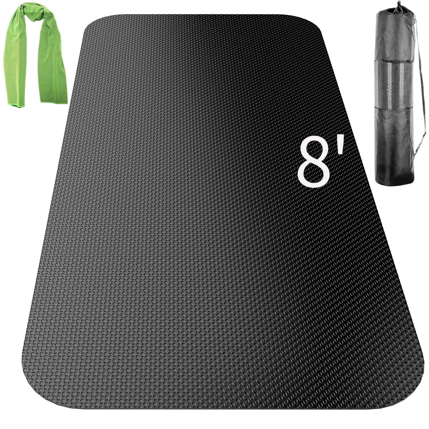 Large Exercise Mat, Equipment Treadmill Bike Workout Mats for Home Gym Flooring Rubber Mat Fitness Yoga Cardio Weightlifting, Jump