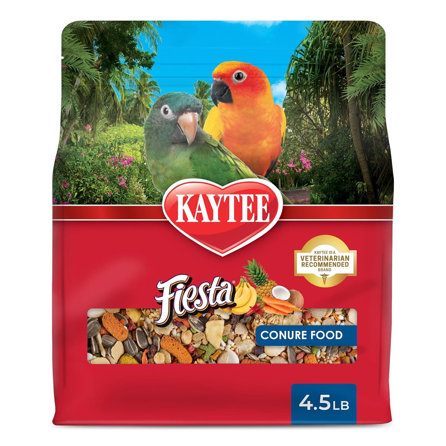 Kaytee Fiesta Conure Pet Bird Food, 4.5 Pound