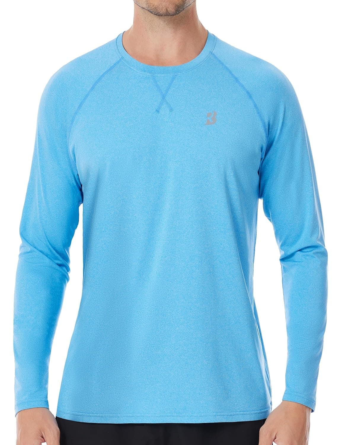 Roadbox UPF 50+ Long Sleeve Shirt Men - UV Sun Shirts Lightweight Quick Dry Rashguard for Outdoor Hiking Swimming Workout Athletic
