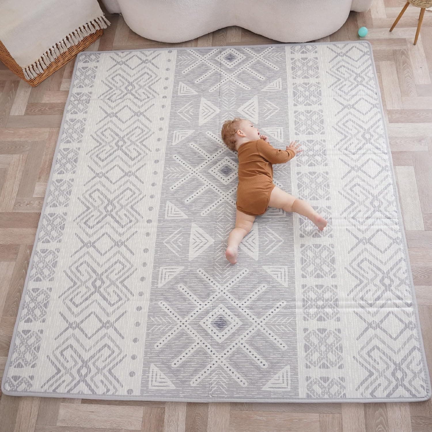 Crawling Mat Baby Foldable Play Mat Children's Play Mat 180 x 200 x 1.5 cm Crawling Blanket for Baby - Baby Mat Children's Mat - Foam Mat Children's Rug - Play Mat - Floor Mat Children - Baby Gift