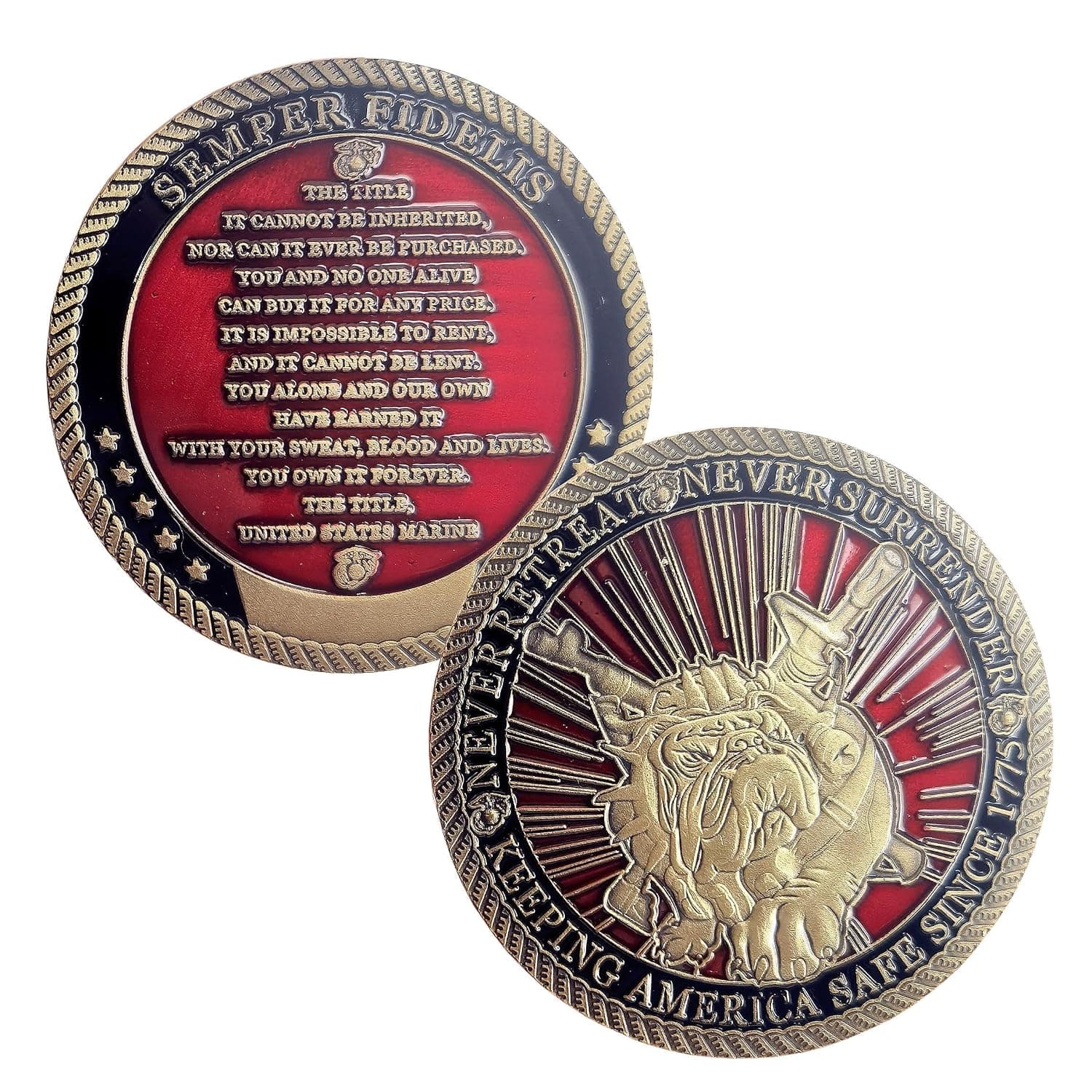 USN Marine Corps Devil Dog Military Challenge Coin Collection Gift