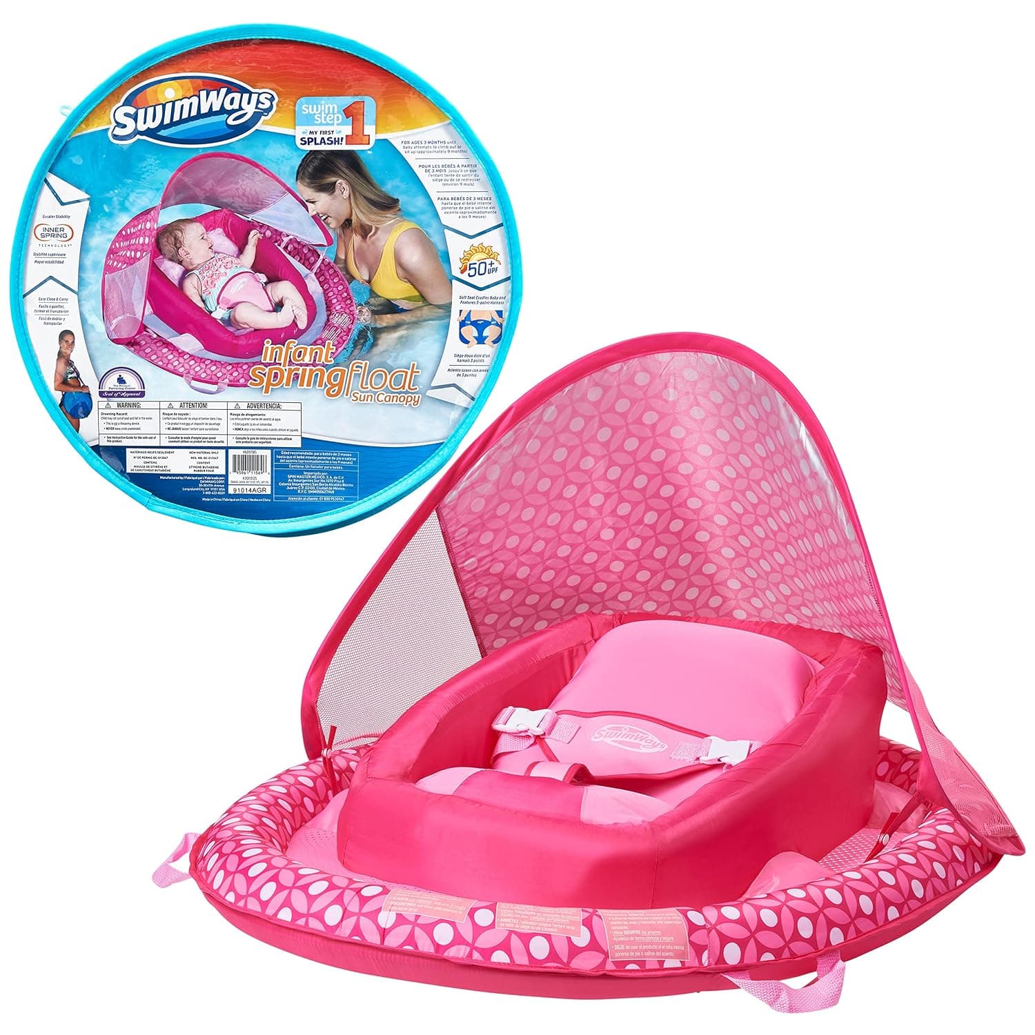 SwimWays Baby Spring Float with Adjustable Canopy