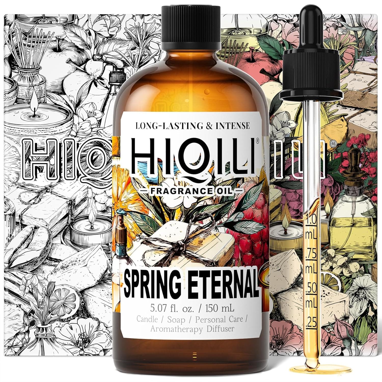 Fragrance Oil Carrier & Essential Oils (5.07 FI Oz, Spring Eternal)