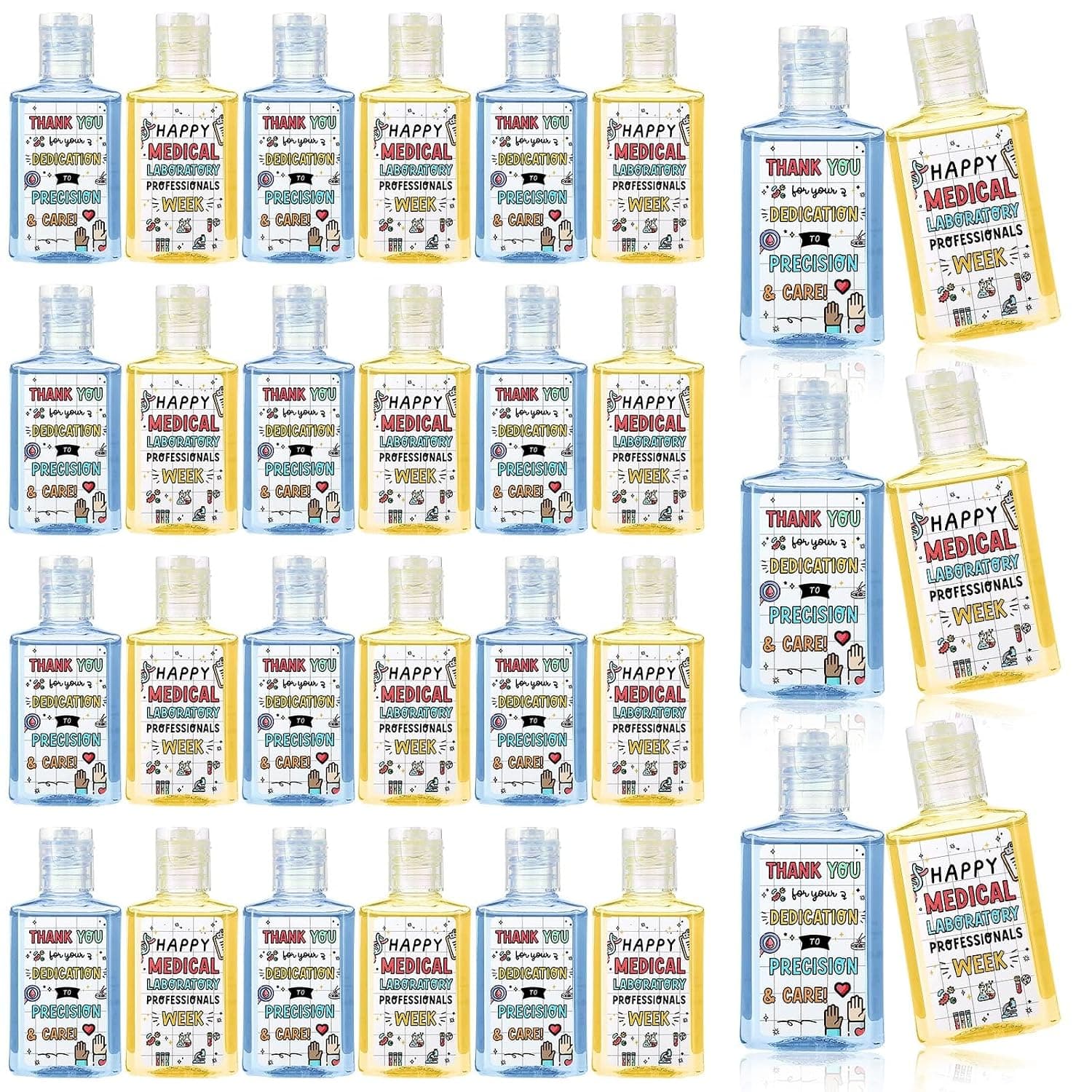12 Pcs Lab Week Appreciation Gifts Mini Hand Sanitizer Bulk National Medical Laboratory Week Party Favors Supplies 1fl oz Travel Size for Medical Laboratory Science Scientist Nurse Doctor