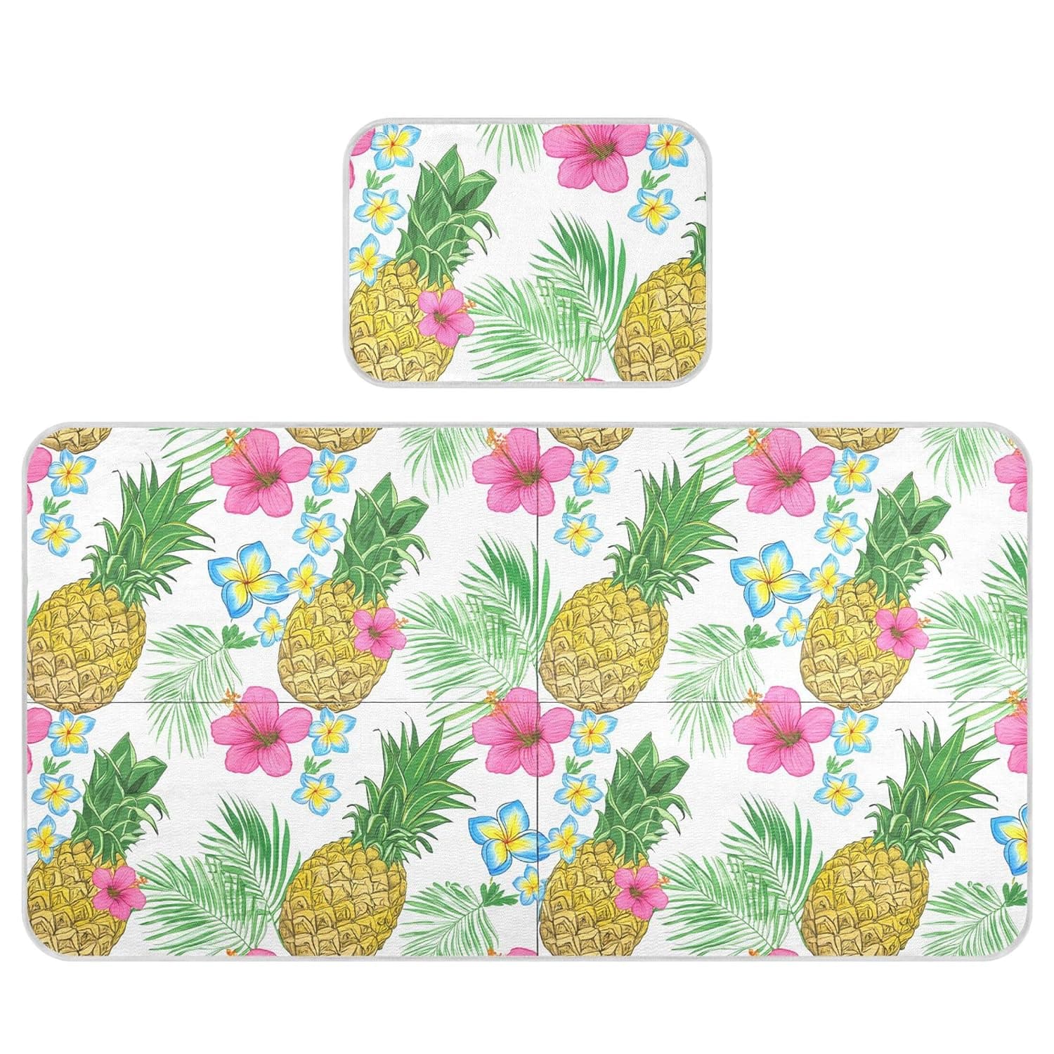 Pineapples Baby Cooling Mattress Pad, Soft & Breathable Cooling Mat Keep Baby Cool in Summer 28x52 in, Nursery Essential