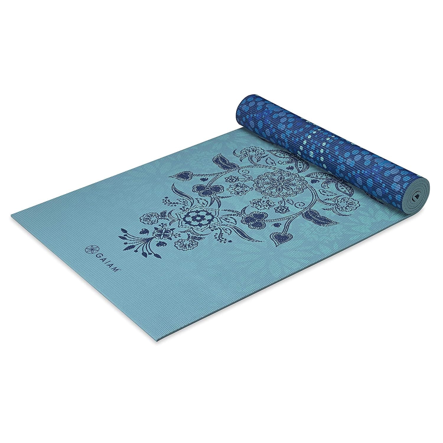 Gaiam Yoga Mat - Premium 6mm Print Reversible Extra Thick Non Slip Exercise & Fitness Mat for All Types of Yoga, Pilates & Floor Workouts (68" x 24" x 6mm Thick)