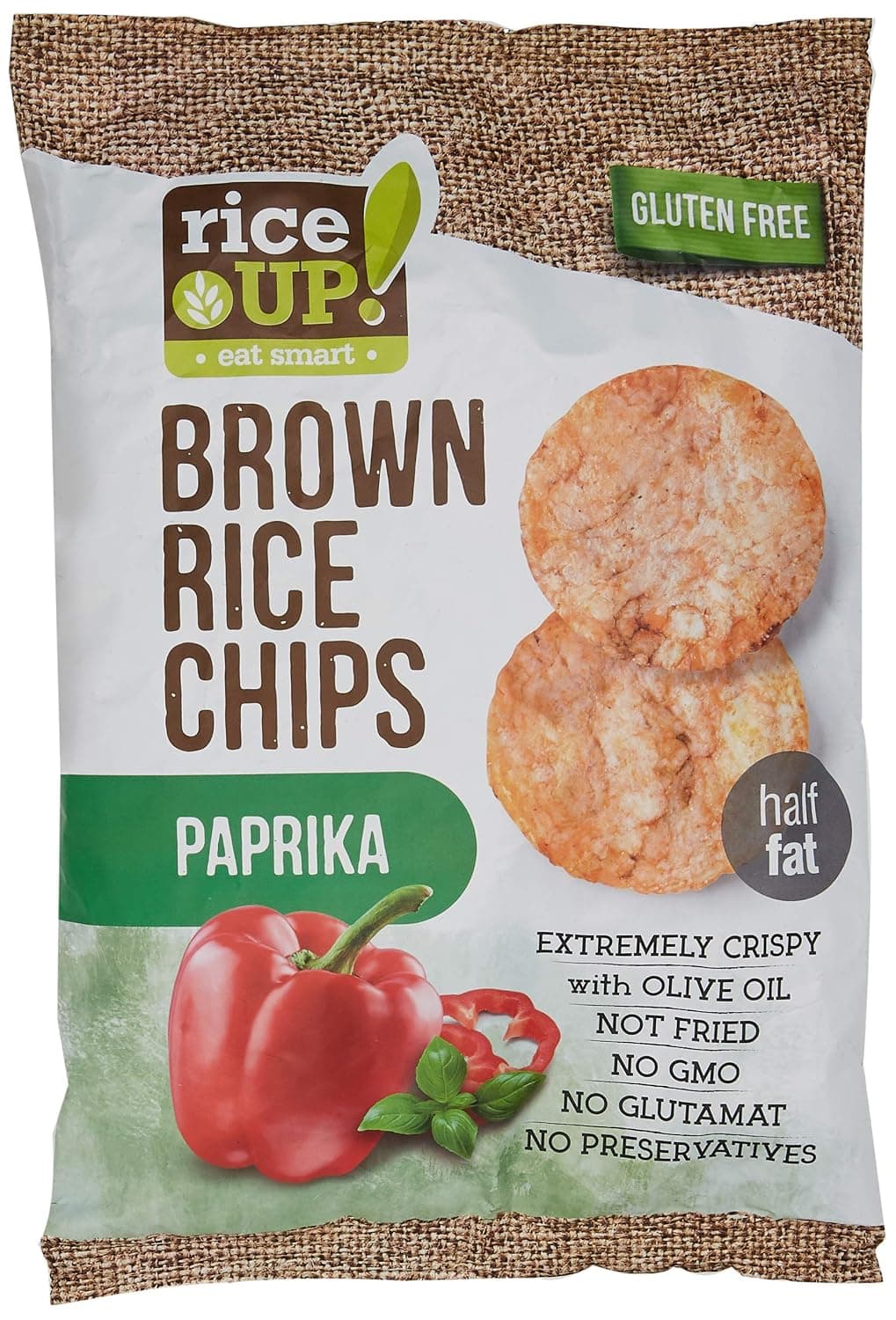 Rice Up Rice Chips With Paprika, 60 G, Pack of 1 248