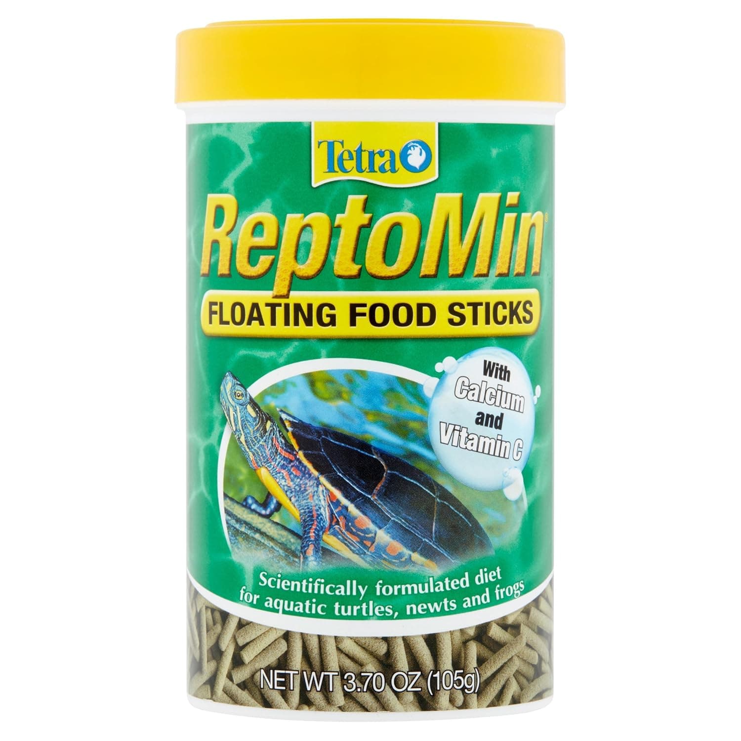 Tetra ReptoMin Floating Food Sticks, Food for Aquatic Turtles, Newts and Frogs, 3.7 oz