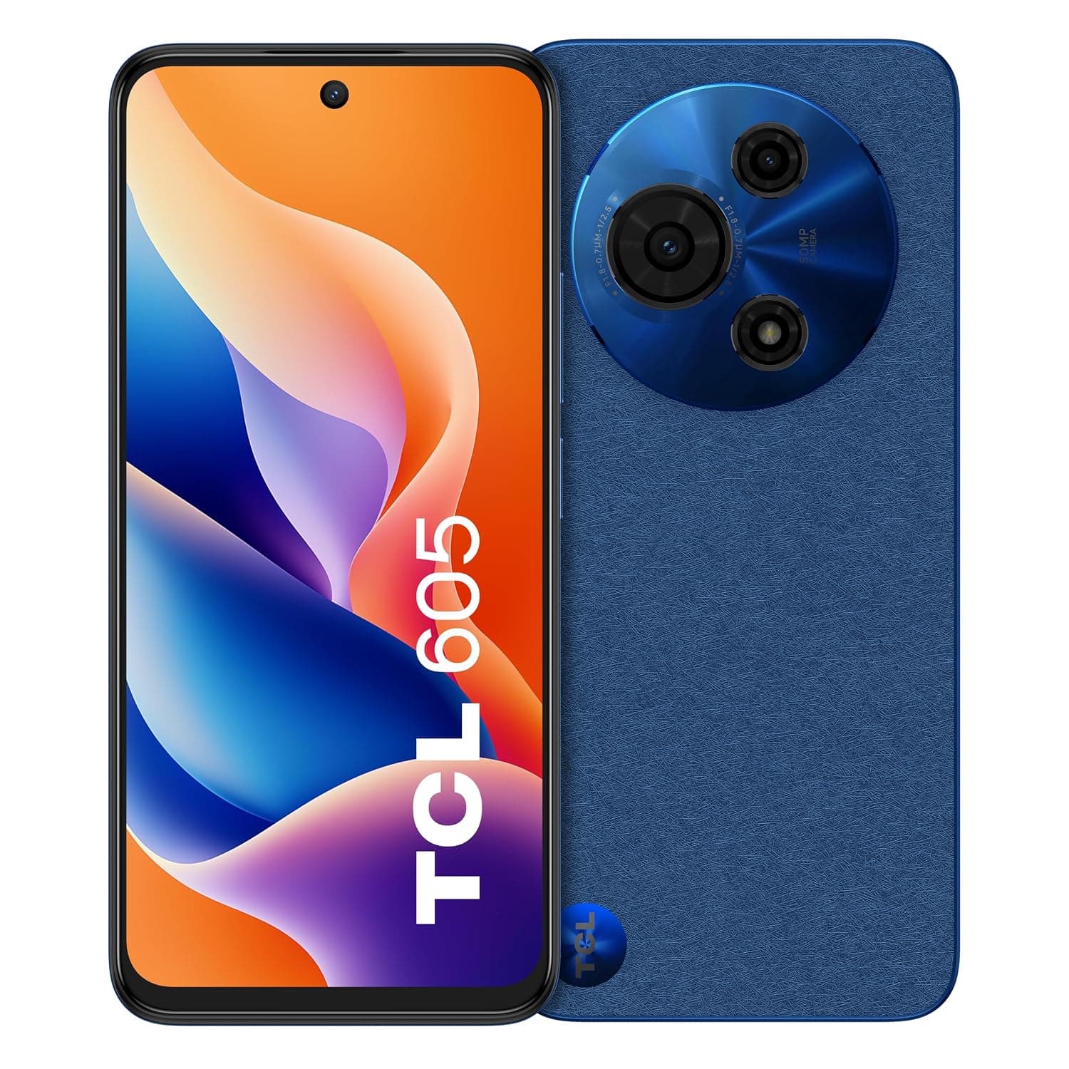 TCL 605 Dual-SIM 128GB ROM + 8GB RAM (GSM Oly | No CDMA) Factory Unlocked 4G/LTE Smartphone (Quartz Blue) - International Version