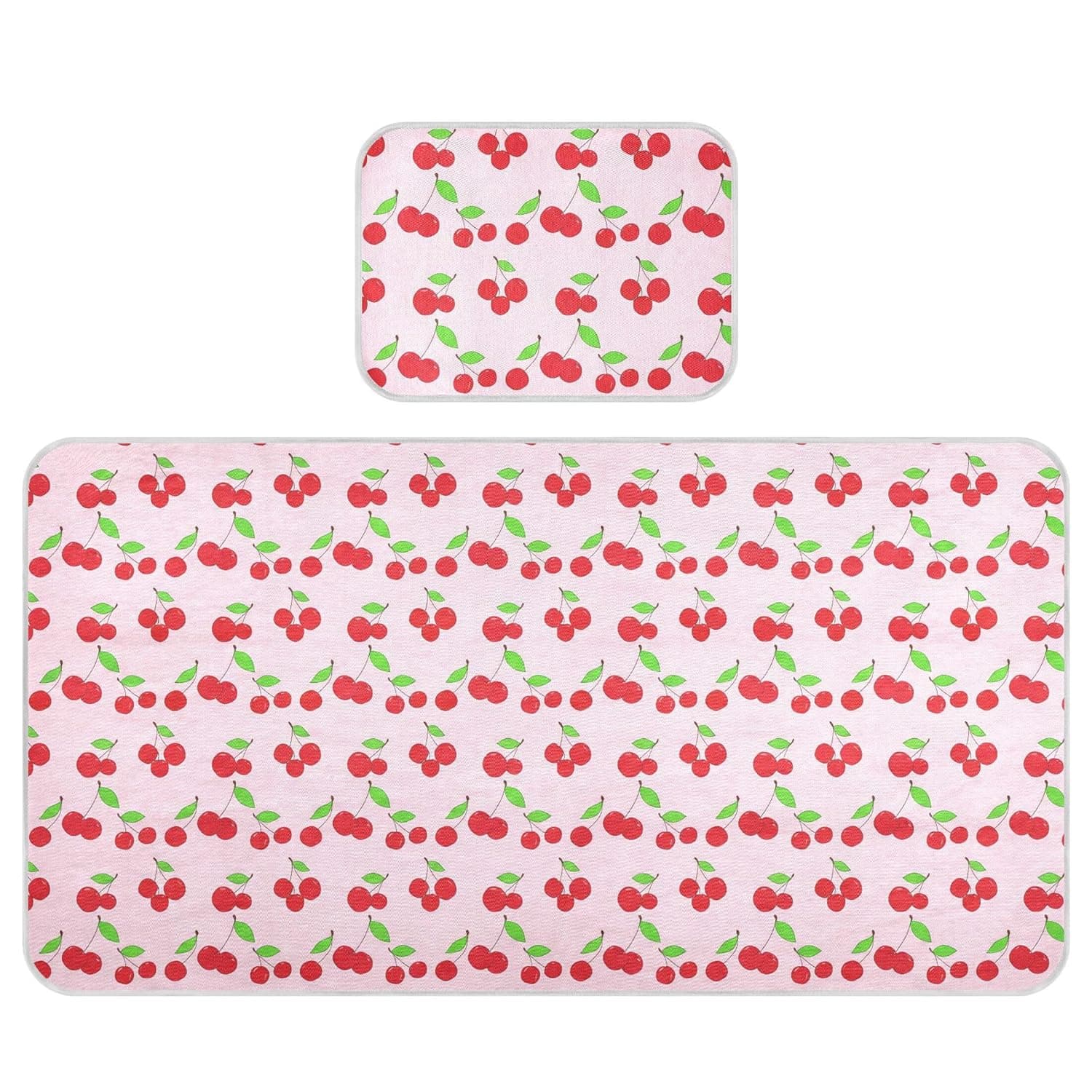 Cherries Baby Cooling Mattress Pad, Soft & Breathable Cooling Mat Keep Baby Cool in Summer 28x52 in, Nursery Essential