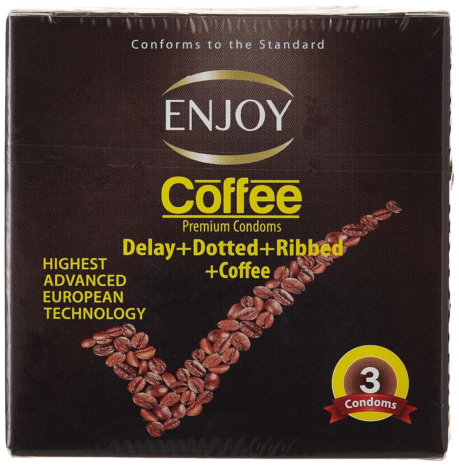 Enjoy Premium Condom - Coffee, 3 Pieces