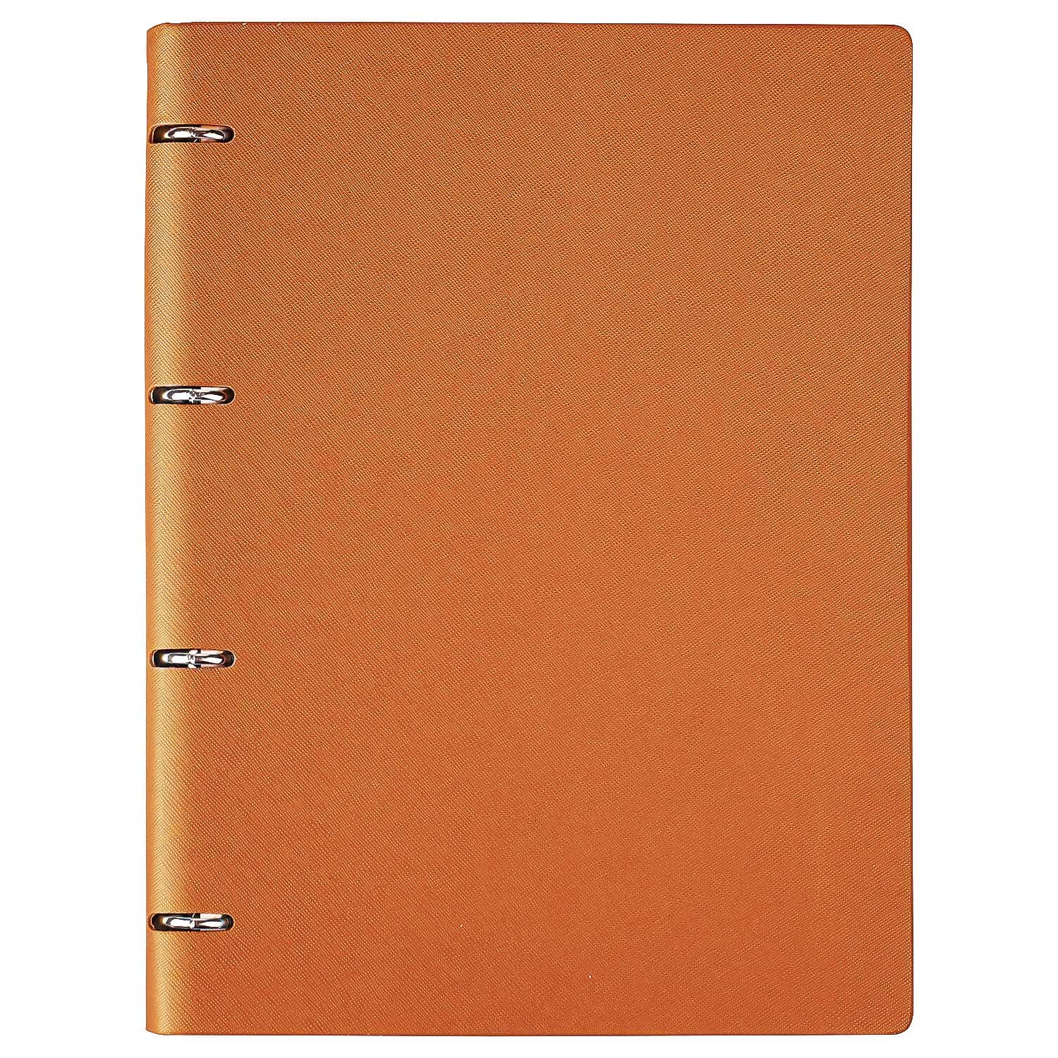 Binder Ruled Notebook A4 Executive Origaniser Refillable Planner Round Ring Binder Leather Cover Notepad
