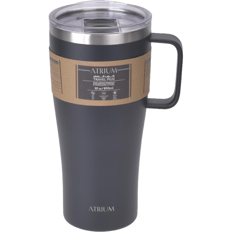 Atrium Tumbler
Insulated Tumbler with Handle, Hot/Cold, 890.00 ml ( 1.57 pt ), Black