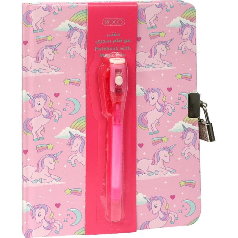 Roco Notebook
Unicorn, A5, 64 Sheets, Single Ruled (Arabic), Pink