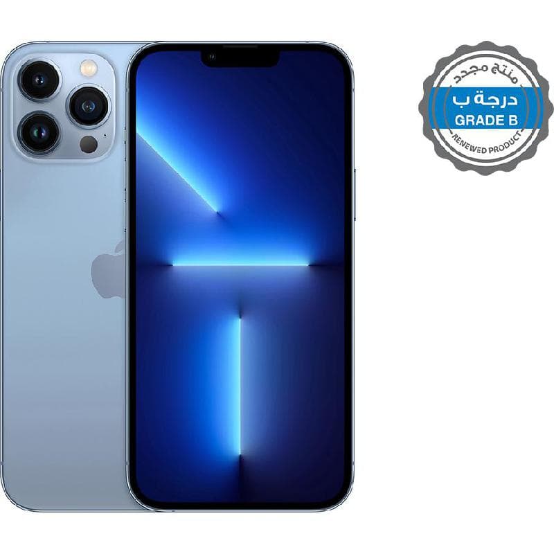 Renewed Grade B Apple iPhone 13 Pro Max, 128 GB, Sierra Blue, 5G