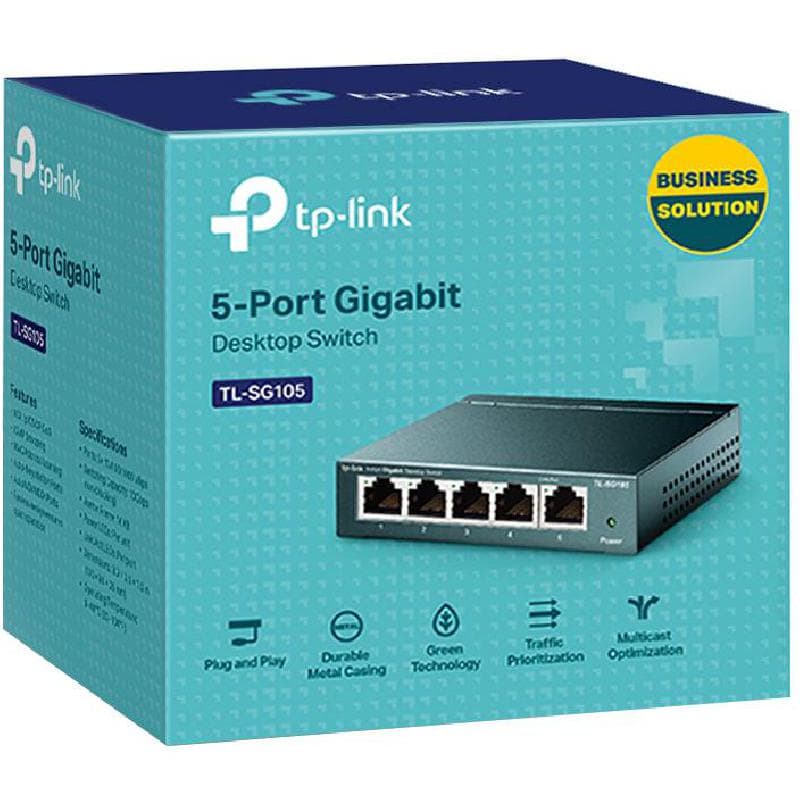 تي بي لينك .TL-SG105 سويتش شبكات 5 منفذ (LAN) 5 منفذ (GbE)