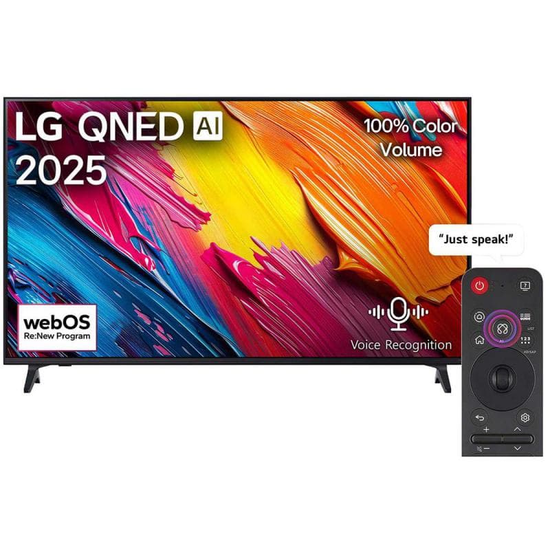 LG 65" Smart TV
4K QNED, 60 Hz, Black, QNED70