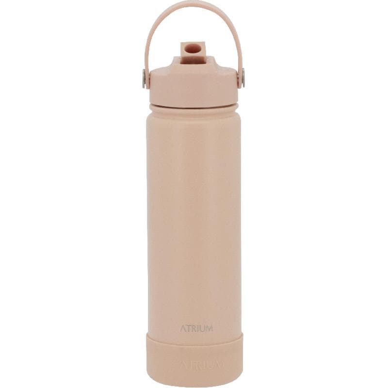 Atrium Water Bottle, Double Wall Vacuum with 3 Kinds of Caps, Cold, 650.00 ml ( 1.14 pt ), Peach