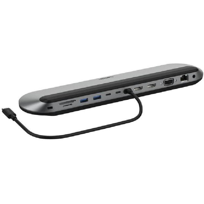 بيلكن ون برو دوك-يو اس بي 11-ان محطة متعددة المنافذ سي-يو اس بي 11 منفذ (2X HDMI/2X USB 3.2/2X USB-C 3.2/VGA/RJ-45/صوت (مدخل/مخرج)/SD/MicroSDA اسود