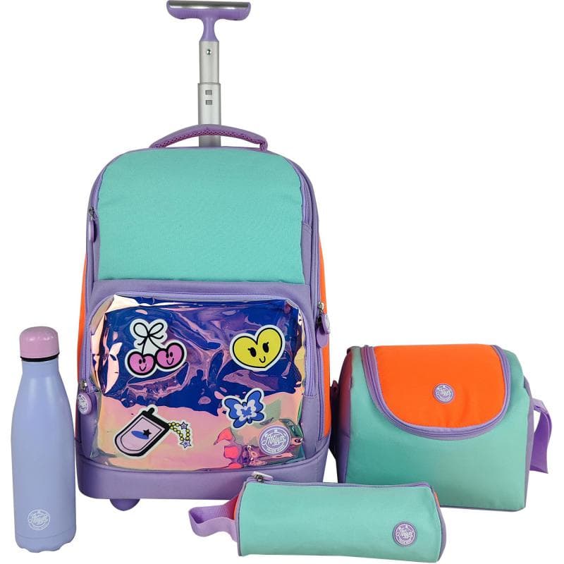 Atrium Abstract 4-in-1 Trolley Bag with Accessory, for 15.6" (Device), Multi-Color