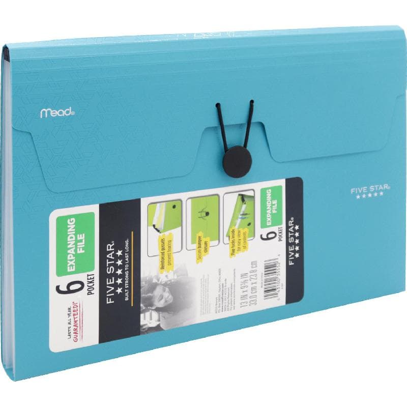 Five Star Expanding File
A4, 6 Pockets, Assorted Color