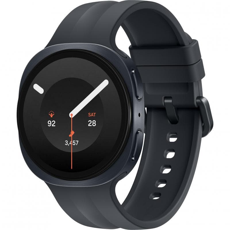 Samsung Galaxy Watch9 44 Smartwatch, GPS, 1.47", Black Aluminum Case, Black Sport Band, One Size