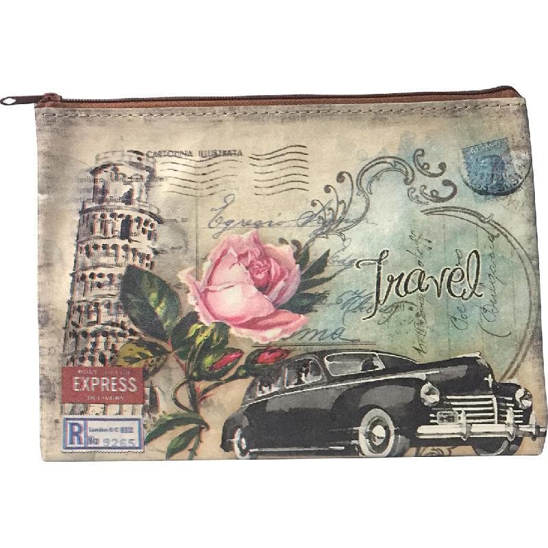 Leaning Tower Zip Pouch, A5, Single Pocket, Assorted Color