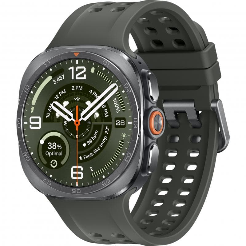 Samsung Galaxy Watch Ultra2 Smartwatch, GPS, 1.52", Titanium Silver Titanium Case, Olive Hybrid Band, One Size