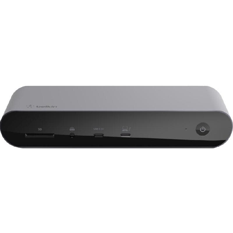 بيلكن كونكت برو دوك محطة متعددة المنافذ منفذ ثاندربولت 4 12 منفذ (2X HDMI/4X USB/USB-C 3.1/2X Thunderbolt 4/RJ-45/SD Card/Audio In/Out) اسود