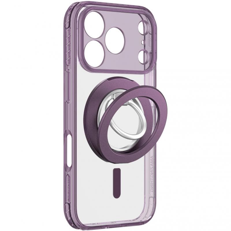 Amazing Thing Titan Pro Lens Ring Set Back Cover Mobile Case with MagSafe, for iPhone 18 Pro Max, Purple