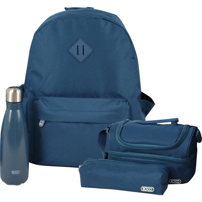 Roco Solid Backpack, 4-in-1 Value Set Backpack with Accessory, Teal Green