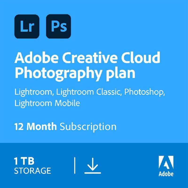 Adobe Creative Cloud Photography Plan (1 TB) 12 Months E-Voucher (Delivery by eMail)
Digital Code (KSA)